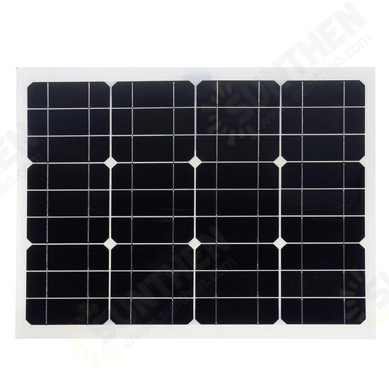 Solar Panels Double USB Interface 30W 12V/5V DC Crocodile Clip Four Heads Monocrystalline Solar Panel