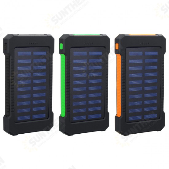 Solar Power Bank 8000mAh Portable Waterproof Solar Charger with LED Light