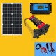Solar Power Generation System Kit Dual USB 18W 18V Mono Solar Panel+ 4000W Power Inverter w/Bluetooth Speakers FM Radio+30A Solar Charge Controller