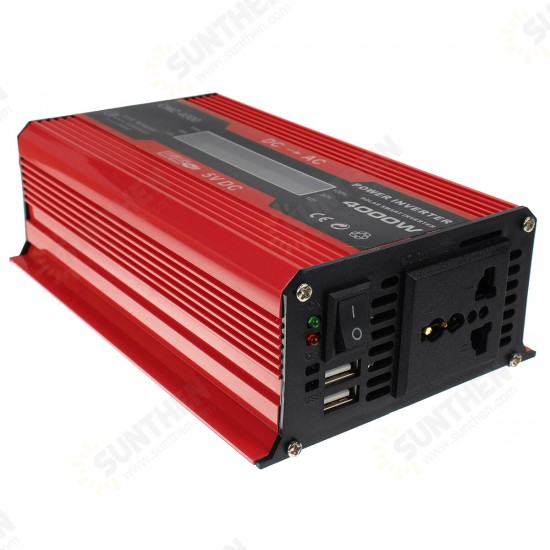 Solar Power System Kit 18V Solar Panel 4000W 12V to 110V/220V Inverter 30A 12/24V Charge Controller USB Kit