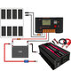 Solar Power System Set 18W Solar Panel 300W Power Inverter 30A Controller Kit Solar Panel Battery Charger Solar Power System Set 18W Solar Panel 300W Power Inverter 30A Controller Kit Solar Panel Battery Charger