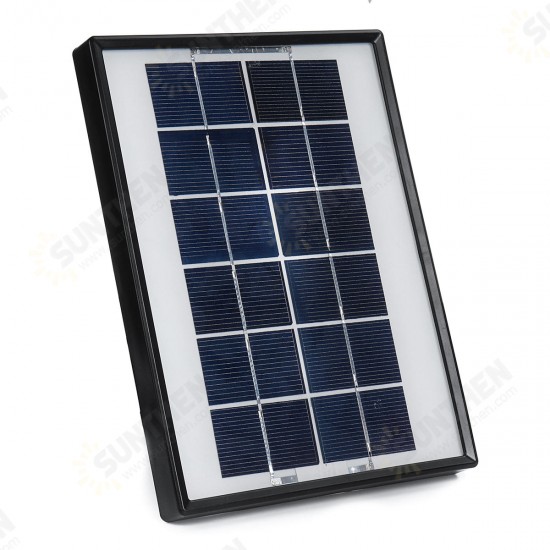 Solar Powered System 3.7V 4400mAh Li-on Battery USB Portable Emergency Light Camping Solar Panel