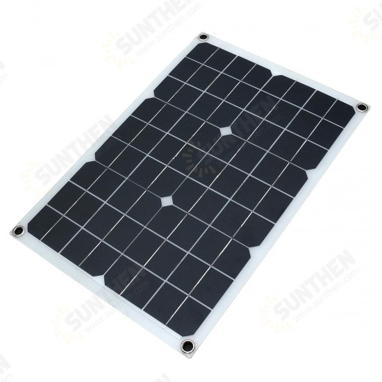 True 20W Solar Panel 12V/5V DC USB Solar Power Panel 4 Heads Monocrystalline