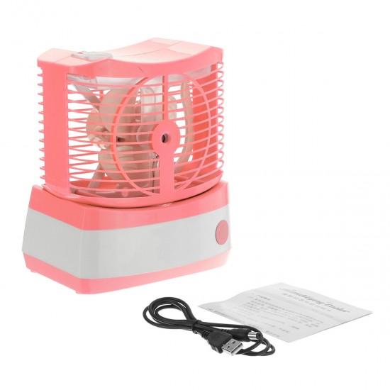 USB Portable Mini ABS Fan Cooling Desktop Air Conditioner Fan Humidified Foggy