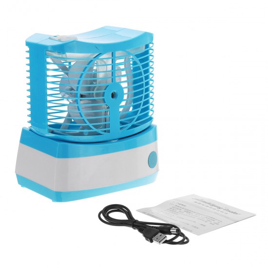 USB Portable Mini ABS Fan Cooling Desktop Air Conditioner Fan Humidified Foggy