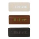 USB Sound Control Wooden Qi Wireless Phone Charger Dock Digital LED Alarm Clock