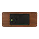 USB Sound Control Wooden Qi Wireless Phone Charger Dock Digital LED Alarm Clock