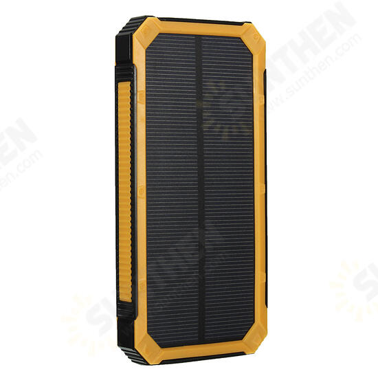 Waterproof 8000mAh Portable Solar Charger Dual USB Battery Power Bank