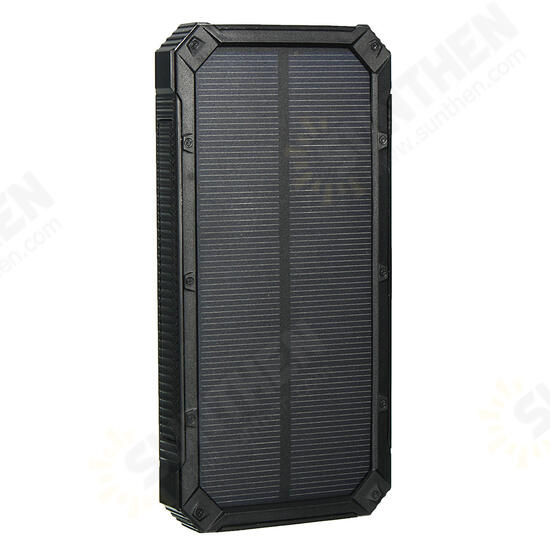 Waterproof 8000mAh Portable Solar Charger Dual USB Battery Power Bank