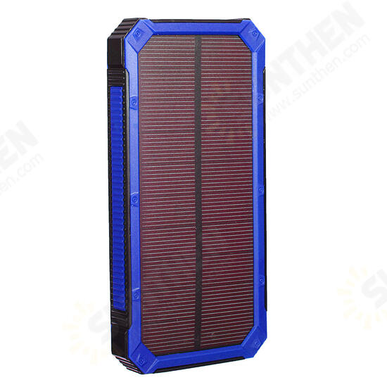 Waterproof 8000mAh Portable Solar Charger Dual USB Battery Power Bank