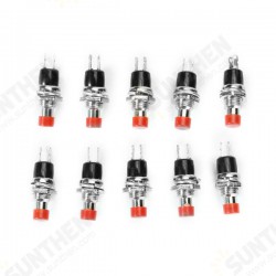 PBS-110 250V 1A 7mm Self-reset Switch NC Push Button Round 10pcs PBS-110 250V 1A 7mm Self-reset Switch NC Push Button Round 10pcs
