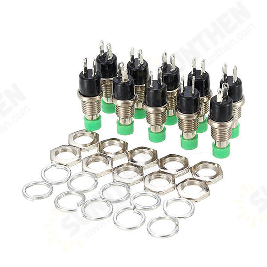 PBS-110 250V 1A 7mm Self-reset Switch NC Push Button Round 10pcs PBS-110 250V 1A 7mm Self-reset Switch NC Push Button Round 10pcs