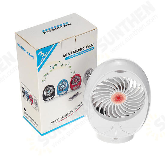 Wireless Music Fan bluetooth/TF Card Audio Player Party Study Working Camping Mini Cooling Desktop Fan