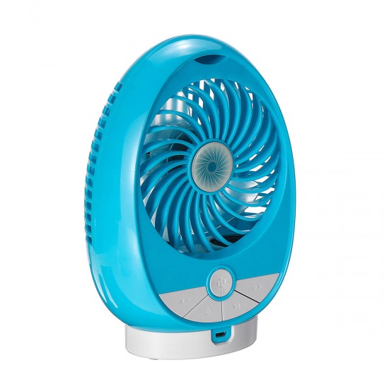 Wireless Music Fan bluetooth/TF Card Audio Player Party Study Working Camping Mini Cooling Desktop Fan