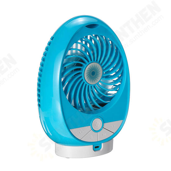 Wireless Music Fan bluetooth/TF Card Audio Player Party Study Working Camping Mini Cooling Desktop Fan