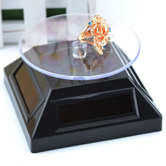 Solar Showcase 360° Turntable Rotation Display Stand For Displaying Jewelry Watch Ring Phone