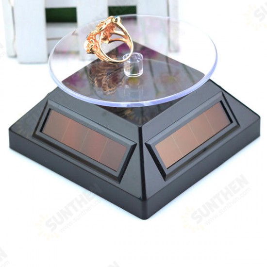 Solar Showcase 360° Turntable Rotation Display Stand For Displaying Jewelry Watch Ring Phone