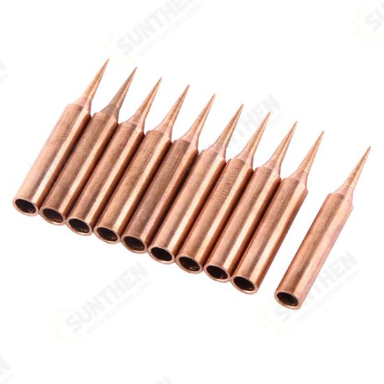 10pcs 900M-T Pure Copper Iron Tips Soldering Tips For Hakko Soldering Rework Station Soldering Iron