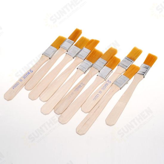 10pcs BGA Solder Flux Paste Brush With Wooden Handle Reballing Tool