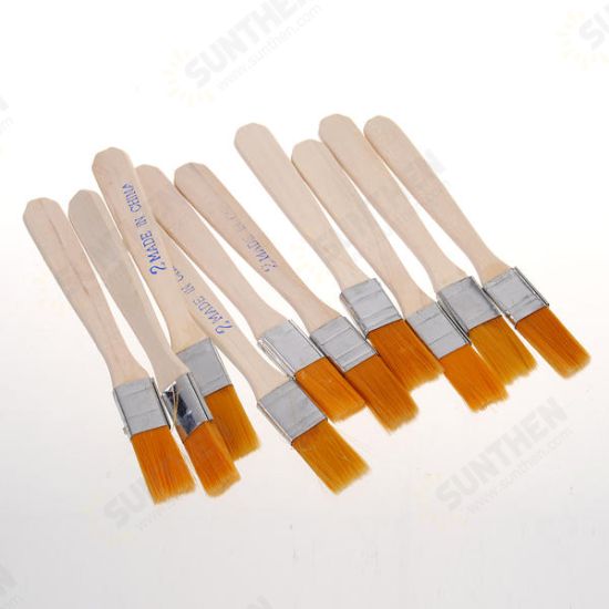 10pcs BGA Solder Flux Paste Brush With Wooden Handle Reballing Tool