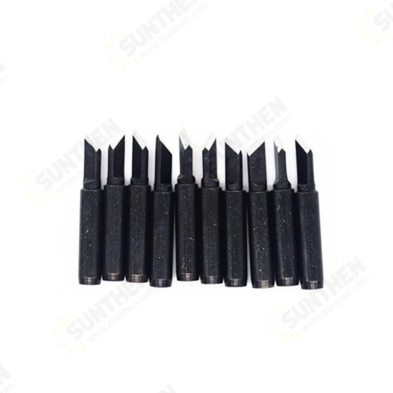 10pcs Black 936 Soldering Iron Tips 900M-T Edition Horseshoe Flat for Soldering Rework Station