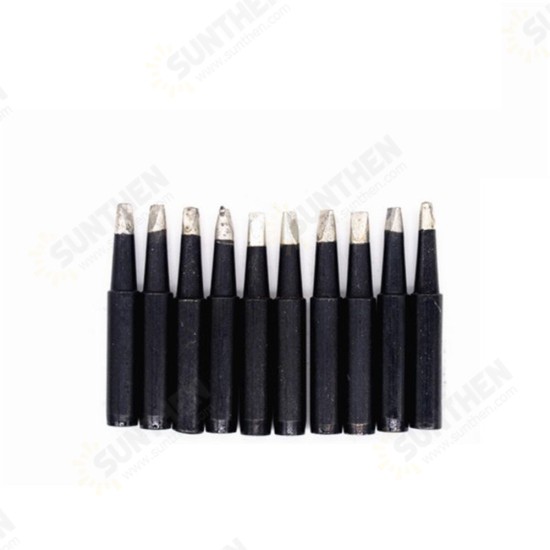 10pcs Black 936 Soldering Iron Tips 900M-T Edition Horseshoe Flat for Soldering Rework Station