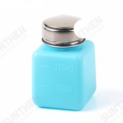 120ML Empty Liquid Alcohol Press Bottle Glue Residue Remover Clean Tool Portable Dispenser Pump 120ML Empty Liquid Alcohol Press Bottle Glue Residue Remover Clean Tool Portable Dispenser Pump