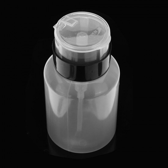 200MLEmpty Clear Pump Dispenser Bottle for Acetone Polish Remover Alcohol Liquid Oil Bottles