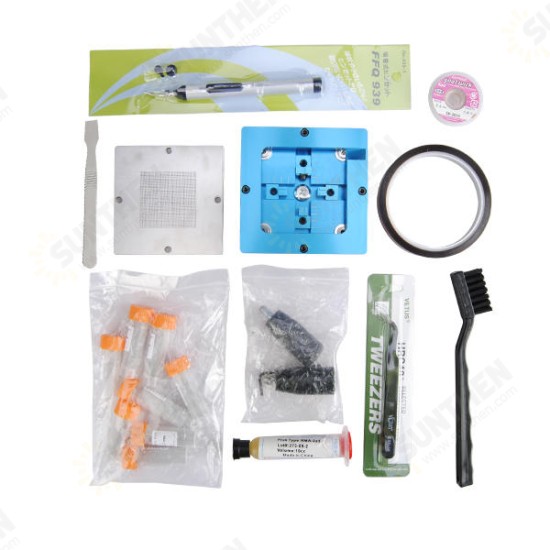 26 in 1 BGA Rework Fixtures Kit 90x90 Universal Reballing BGA Stencil Kit 26 in 1 BGA Rework Fixtures Kit 90x90 Universal Reballing BGA Stencil Kit
