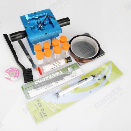 26 in 1 BGA Rework Fixtures Kit 90x90 Universal Reballing BGA Stencil Kit 26 in 1 BGA Rework Fixtures Kit 90x90 Universal Reballing BGA Stencil Kit