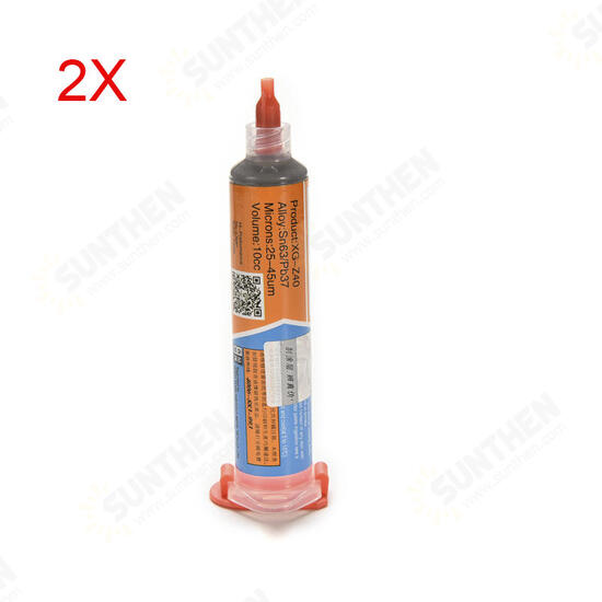 2Pcs XG-40 10CC BGA Solder Flux Paste Soldering Tin Cream Sn63/Pb37