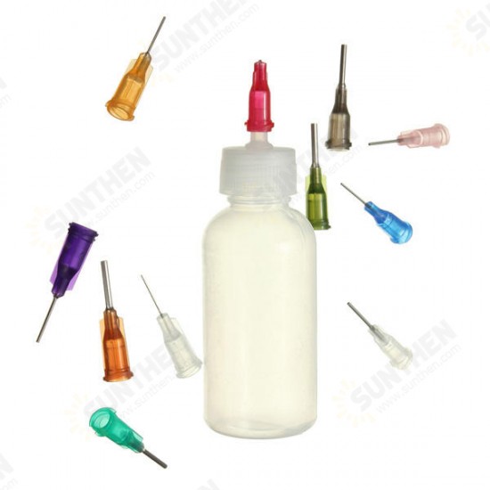 30ml Needle Dispenser Bottle for Rosin Solder Flux Paste + 11 Needles 30ml Needle Dispenser Bottle for Rosin Solder Flux Paste + 11 Needles