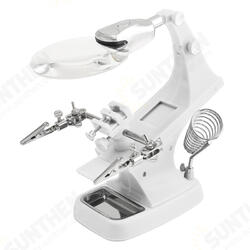 3X/4.5X Helping Hand Soldering Welding Stand Magnifier LED With Alligator Clip 3X/4.5X Helping Hand Soldering Welding Stand Magnifier LED With Alligator Clip