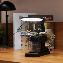 3X/4.5X/25X Soldering Iron Stand Holder Table Magnifier Illuminated Magnifying Glass Third Hand Magnifier with LED Lights 3X/4.5X/25X Soldering Iron Stand Holder Table Magnifier Illuminated Magnifying Glass Third Hand Magnifier with LED Lights