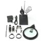 5 LED Light Magnifier Magnifying Glass Helping Hand Soldering Stand with 3 Lens