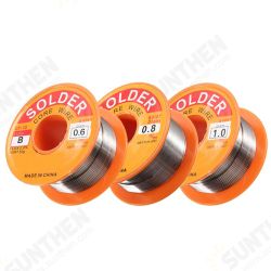 50g 0.5/0.6/0.8/1.0mm 63/37 FLUX 2.0% 45FT Tin Lead Tin Wire Melt Rosin Core Solder Soldering Wire Roll