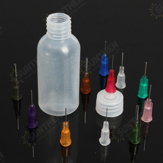 50ml Empty E-liquid Plastic Rosin Flux Alcohol Bottles For Dispenser Rosin Solder Flux Paste +330 Needles