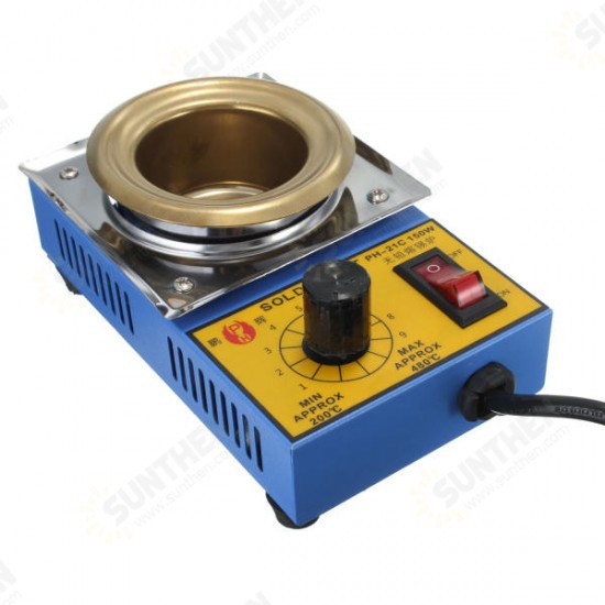 50mm 220V 150W Solder Pot Soldering Desoldering Bath Tin Mealting Plate