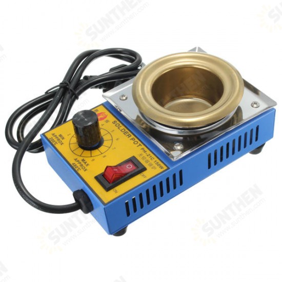 50mm 220V 150W Solder Pot Soldering Desoldering Bath Tin Mealting Plate