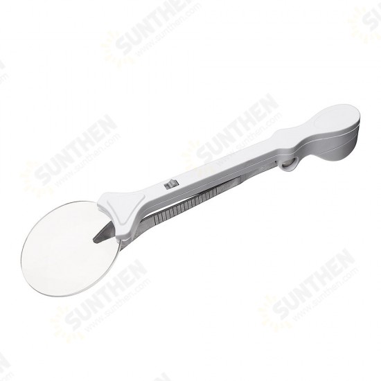 5X LED Tweezer Soldering Magnifier Clamp Magnifying Glass Loupe Collection Tool