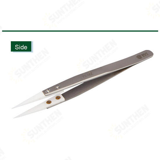BST-72-MZ Non-inductive Ceramic Stainless Steel Handle Tweezer BST-72-MZ Non-inductive Ceramic Stainless Steel Handle Tweezer