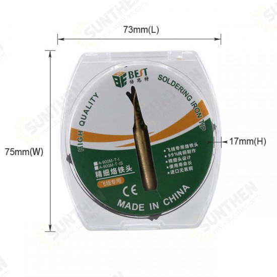 BST-A-900M-T-I Lead Fine Soldering Iron Tips High Quality Fly Line Dedicated Soldering Iron Head For Solder Station PCB BGA Welding