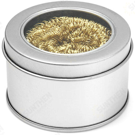 Copper Spiral Scourer Cleaning Ball for Soldering Welding Tools with Storaging Box