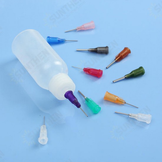 50ml Needle Dispenser Bottle for Rosin Solder Flux Paste + 11 Needles