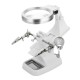 Multifunctional Welding LED Magnifier Helping Hand Soldering Iron Stand Magnifying Lens Clamp Tool