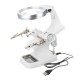 Multifunctional Welding LED Magnifier Helping Hand Soldering Iron Stand Magnifying Lens Clamp Tool