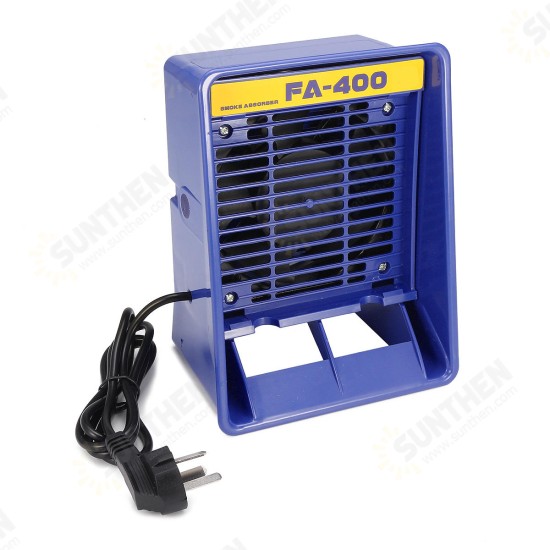 FA-400 110V Soldering Iron Smoke Absorber Remover Fume Extractor Smoke Air Fan + 2 Filters