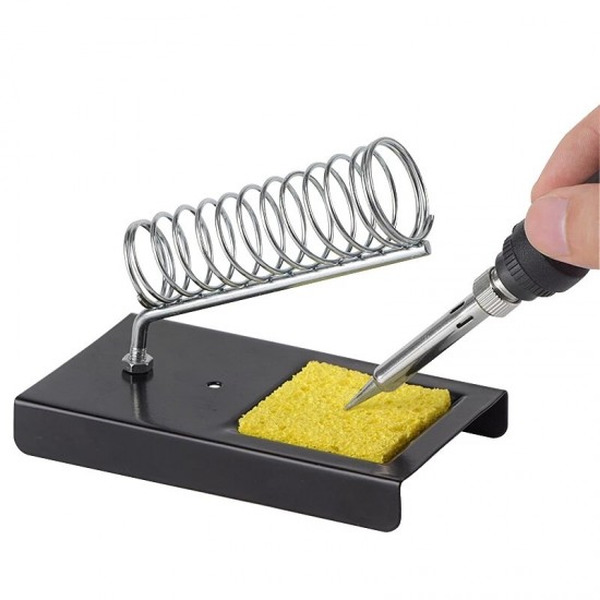 JCD Electric Soldering Iron Stand Holder Metal Pads GenHigh Temperature Support Station Solder with Sponge