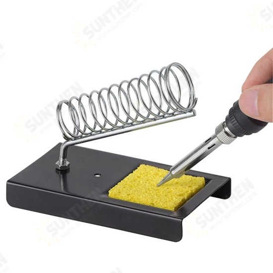 JCD Electric Soldering Iron Stand Holder Metal Pads GenHigh Temperature Support Station Solder with Sponge