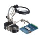 LED Light Soldering Iron Stand Holder Helping Hands Magnifying Glass Magnifier Third Hand Magnifier